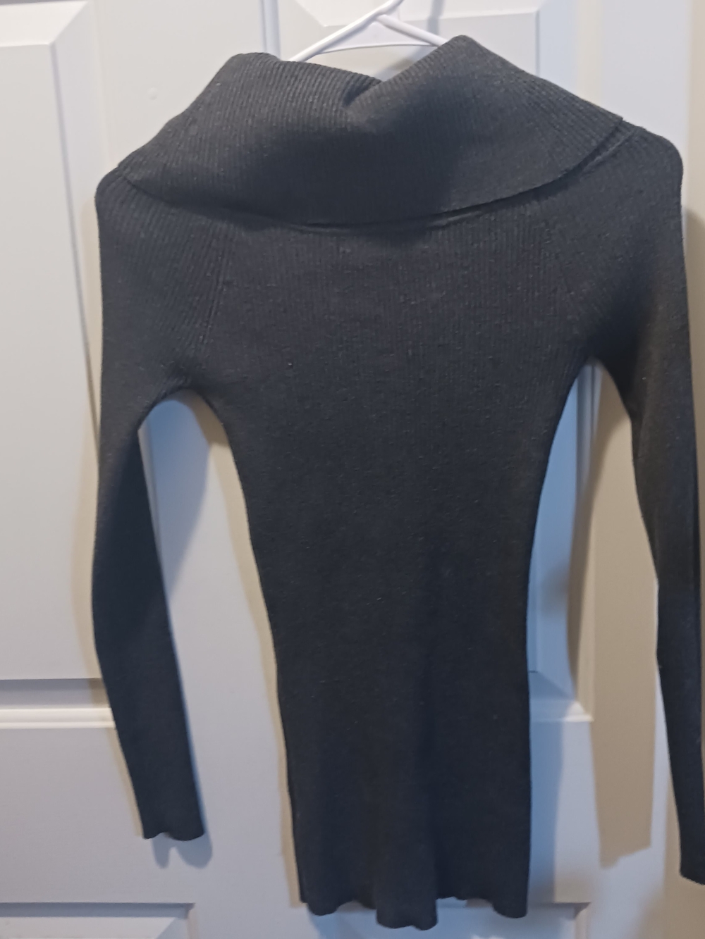 Love By Design Black Cowl Neck Slim Knit Sweater